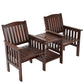 Garden Bench Chair Table Loveseat Wooden Outdoor Furniture Patio Park Charcoal Brown
