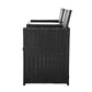 Outdoor Setting Wicker Loveseat Bistro Set Patio Garden Furniture Black