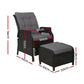 Recliner Chair Sun lounge Setting Outdoor Furniture Patio Wicker Sofa