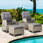 Wicker Recliner Set