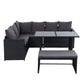 Outdoor Furniture Dining Setting Sofa Set Lounge Wicker 8 Seater Black