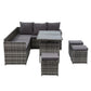 Outdoor Furniture Dining Setting Sofa Set Lounge Wicker 9 Seater Mixed Grey