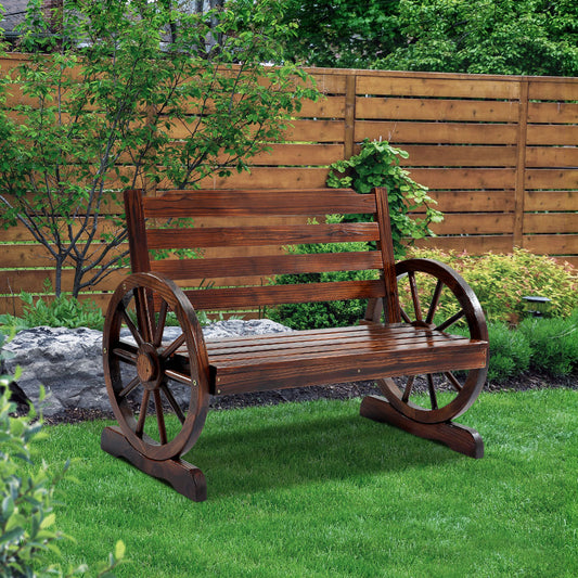 Wagon Wheel garden Seat