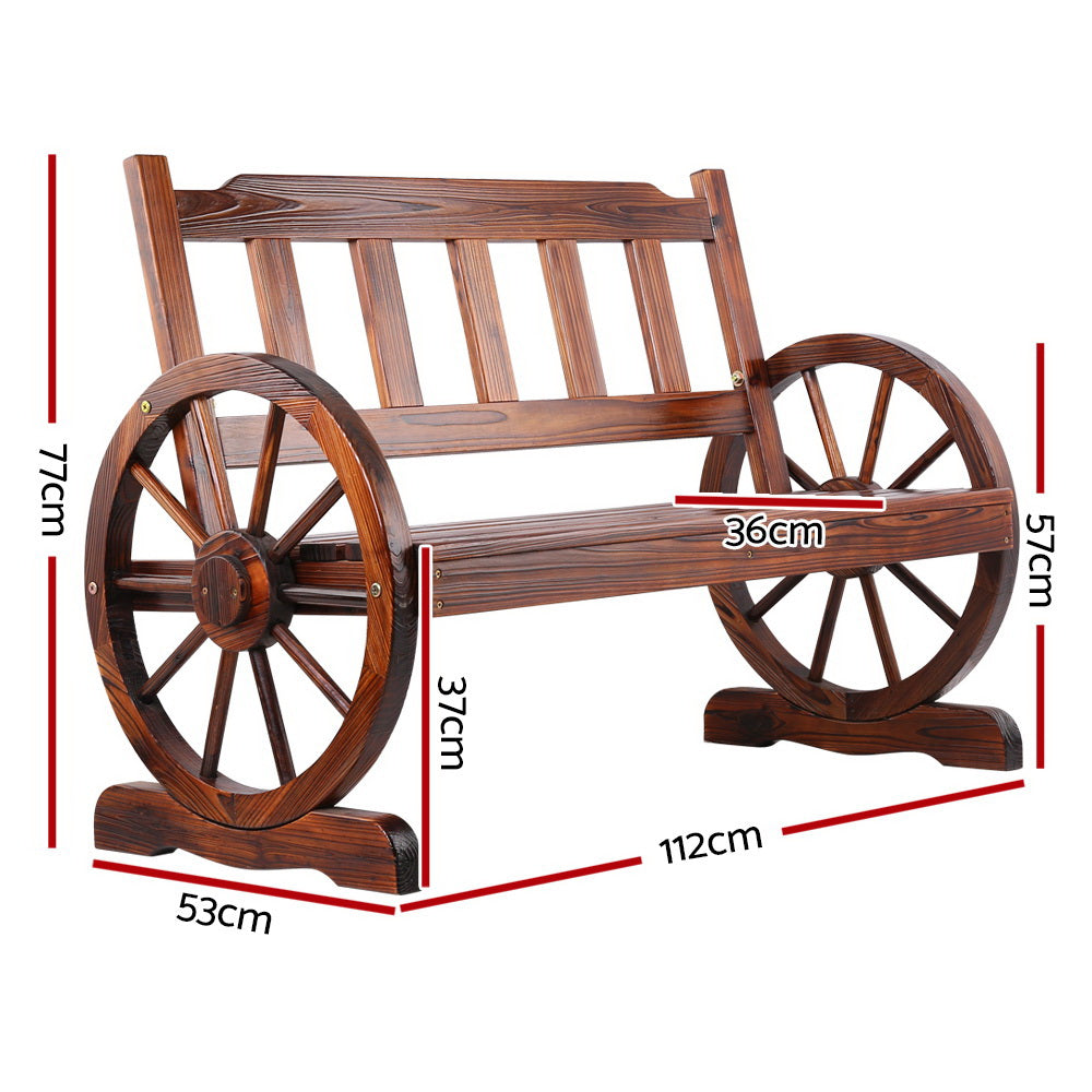 Wooden Wagon Wheel Chair