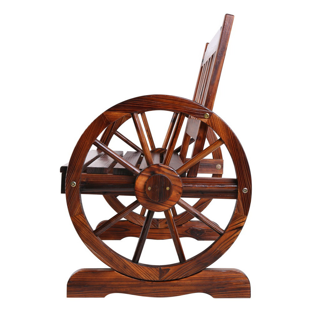 Wooden Wagon Wheel Chair