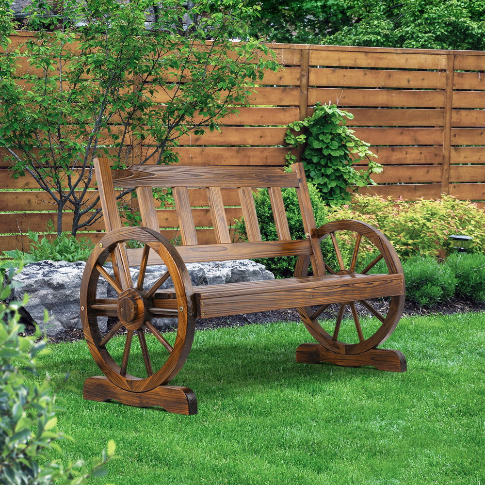 Wagon Wheel Garden Seat