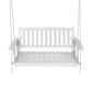 Porch Swing Chair with Chain Garden Bench Outdoor Furniture Wooden White