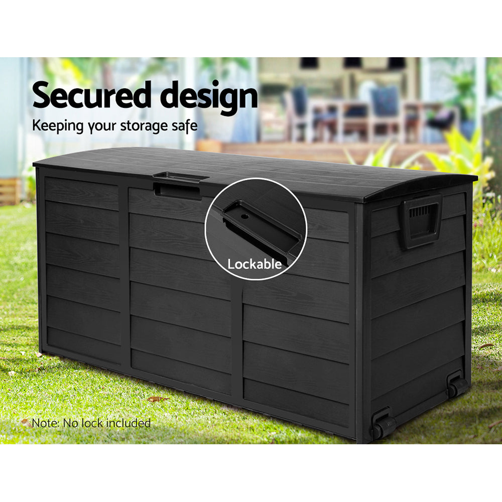 290L Outdoor Storage Box - All Black