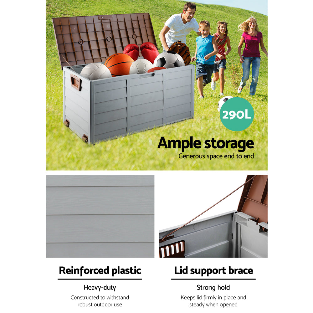 290L Outdoor Storage Box - Brown