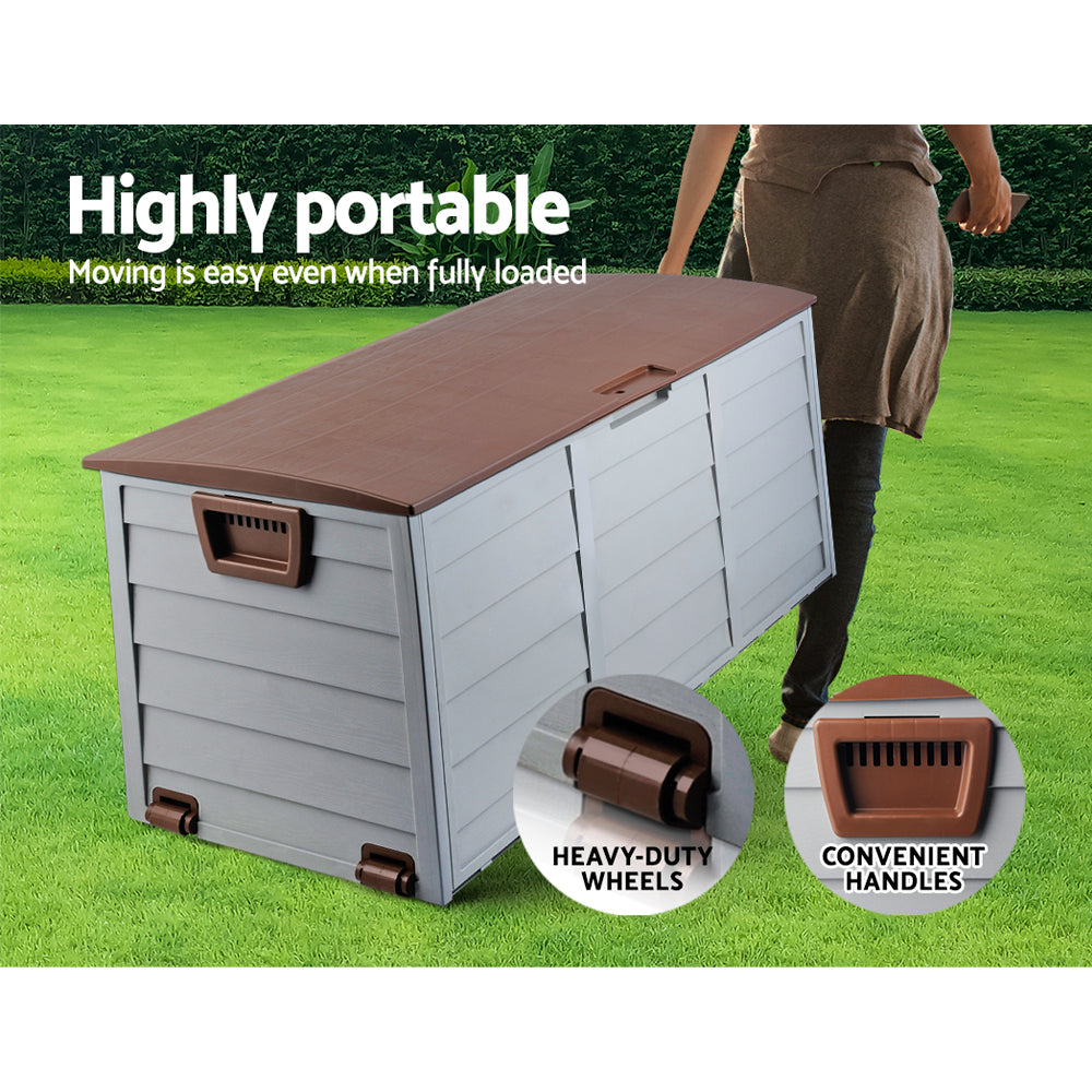 290L Outdoor Storage Box - Brown