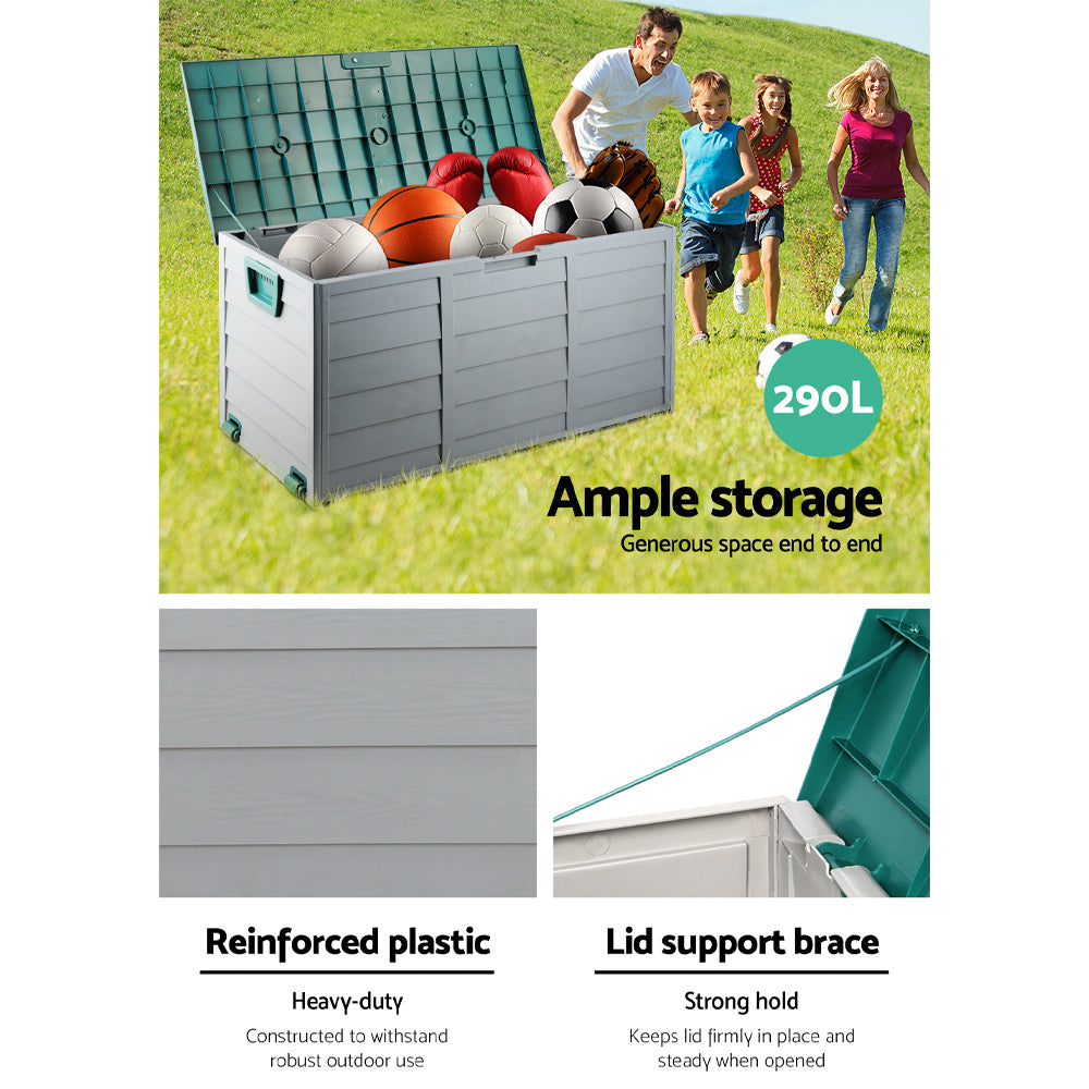 290L Outdoor Storage Box - Green