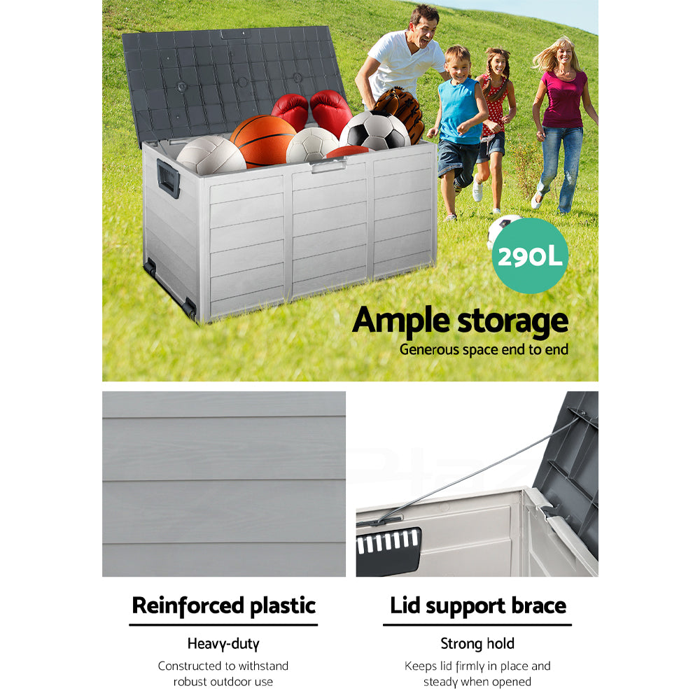 290L Outdoor Storage Box - Grey