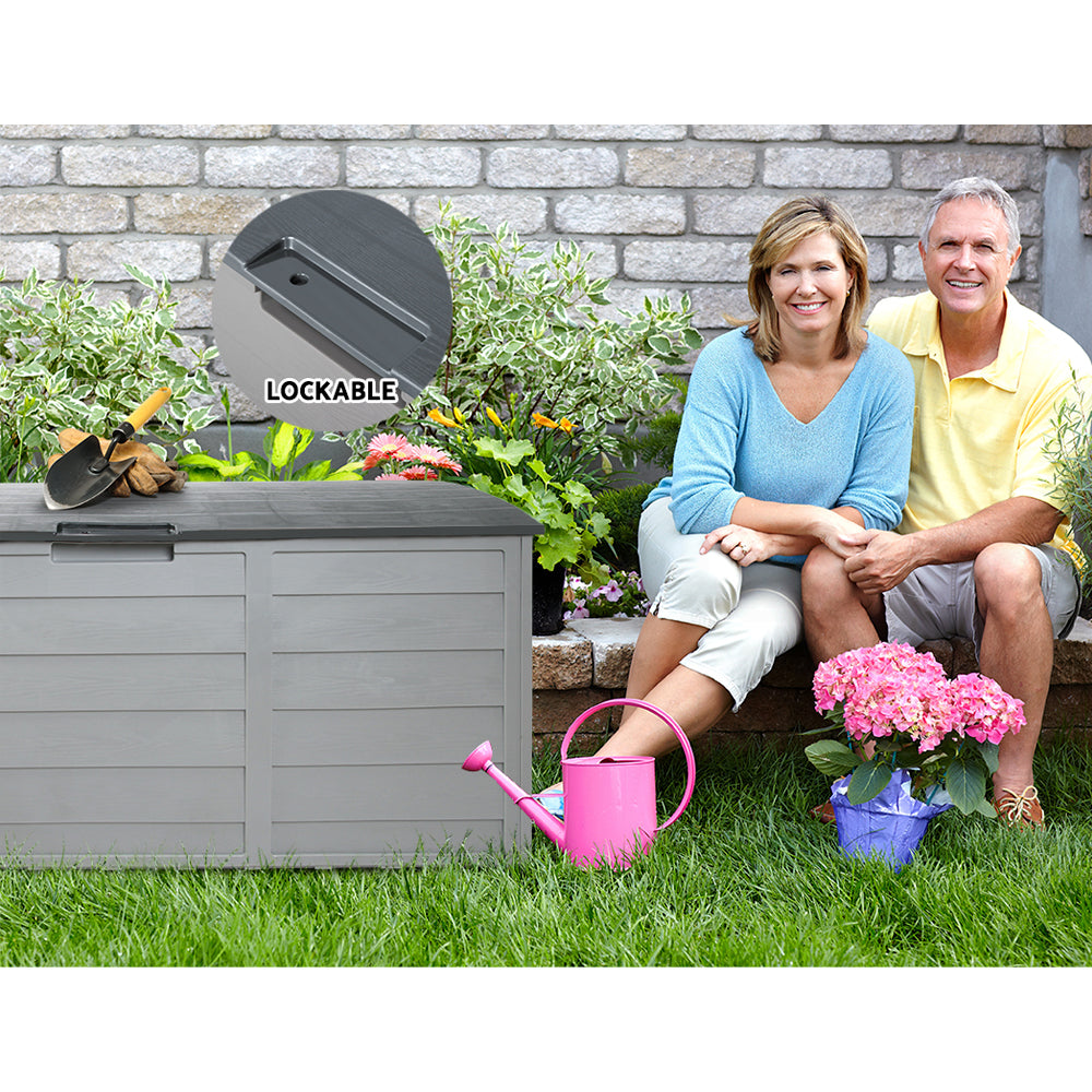 290L Outdoor Storage Box - Grey