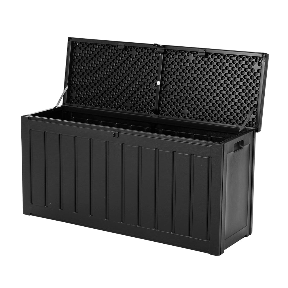 240L Outdoor Storage Box Lockable Bench Seat Garden Deck Toy Tool Sheds