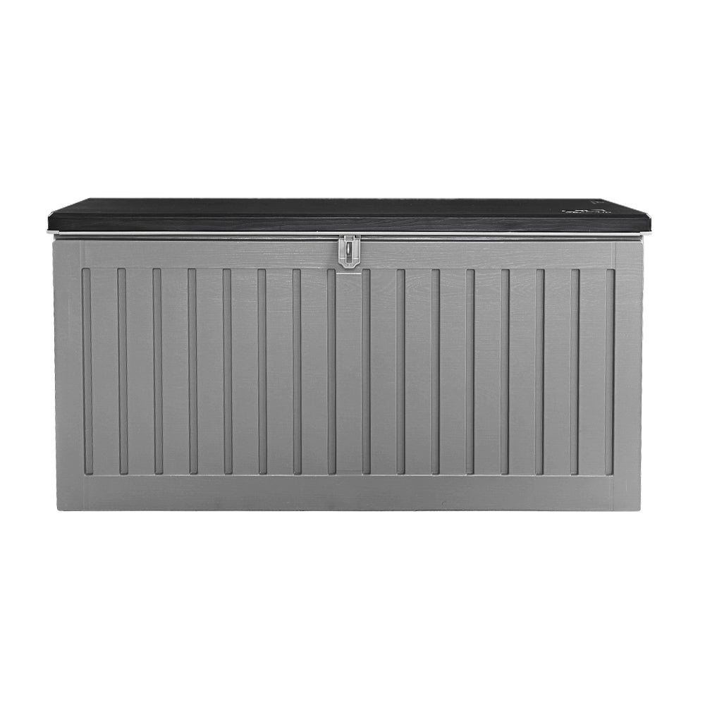 Outdoor Storage Box Container Garden Toy Indoor Tool Chest Sheds 270L Dark Grey