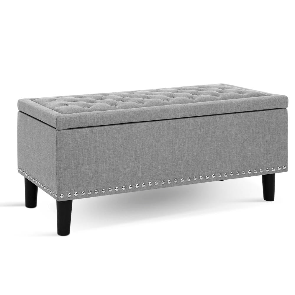 Grey Storage Ottoman