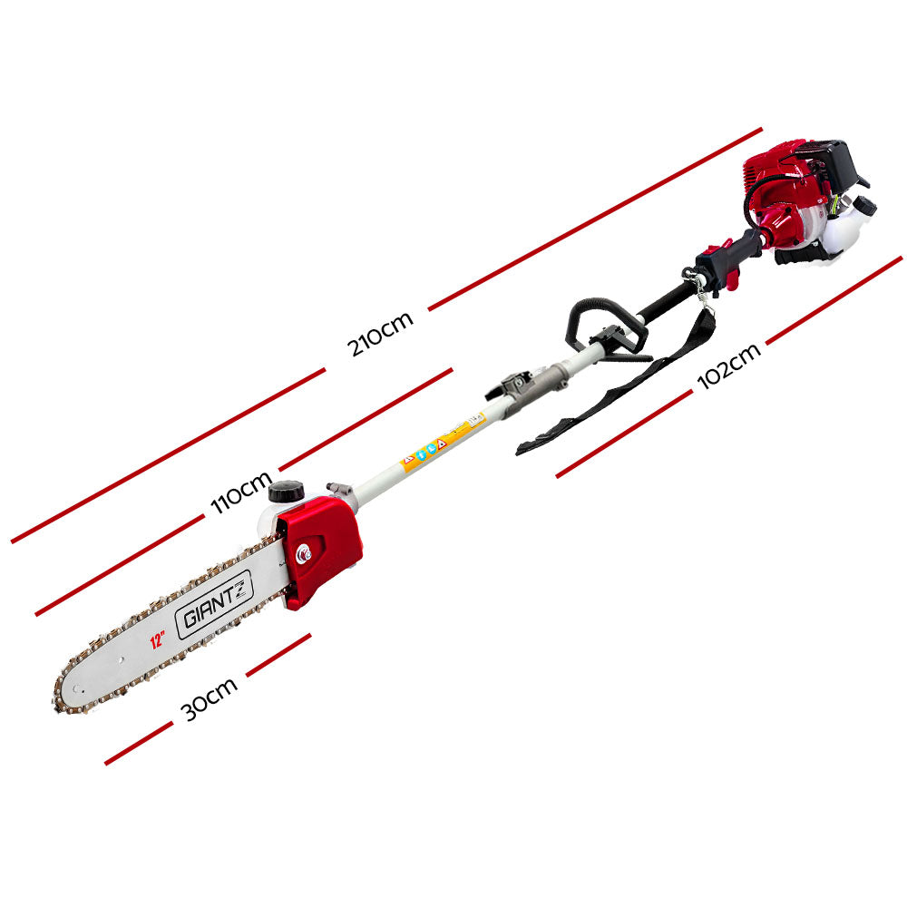 65cc Petrol Pole Chainsaw Pruners 2 Stroke Long Chainsaws Hedge trimmer Brush Cutter Chain Saw Whipper Snipper Multi Tool