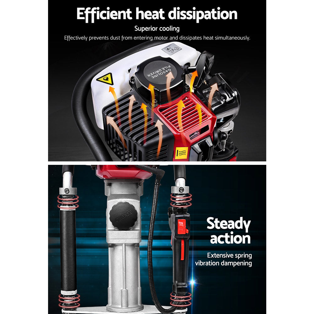55CC Petrol Post Pile Hole Driver 2-Stroke Power Picket Rammer