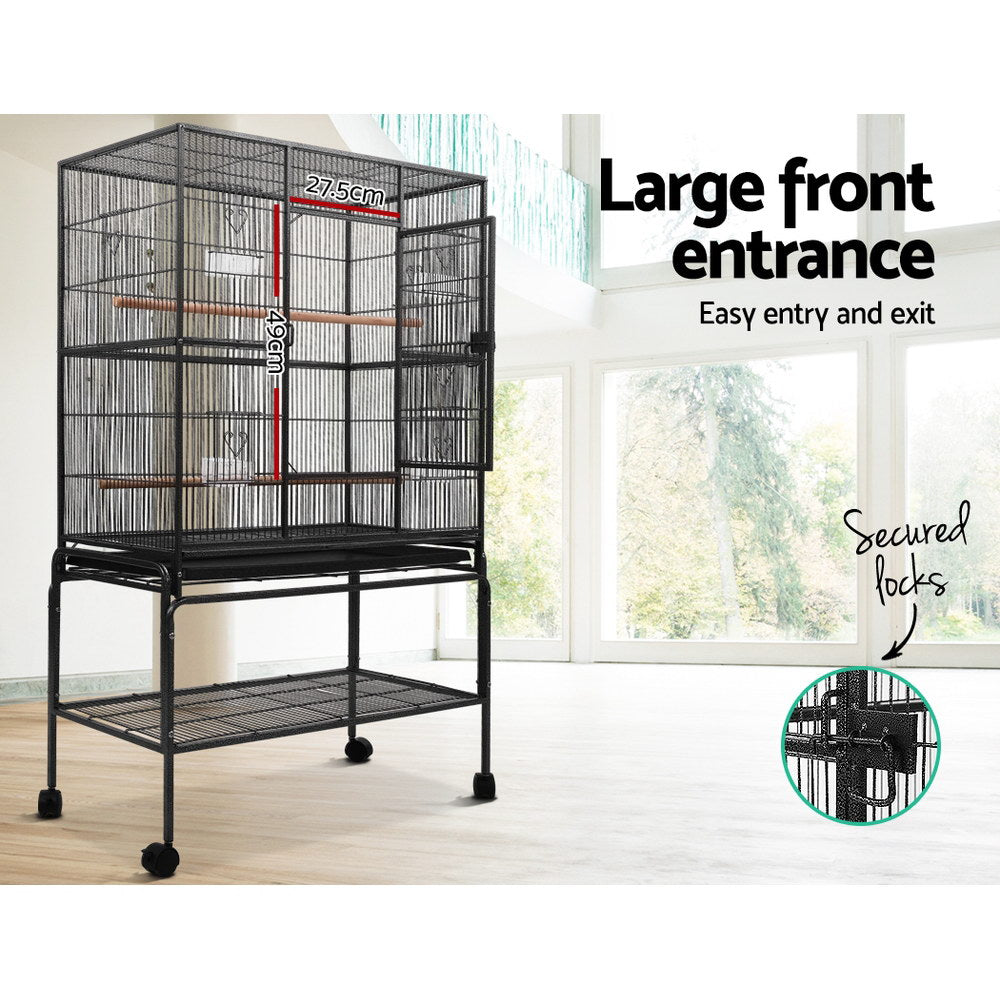 Bird Cage Pet Cages Aviary 137CM Large Travel Stand Budgie Parrot Toys