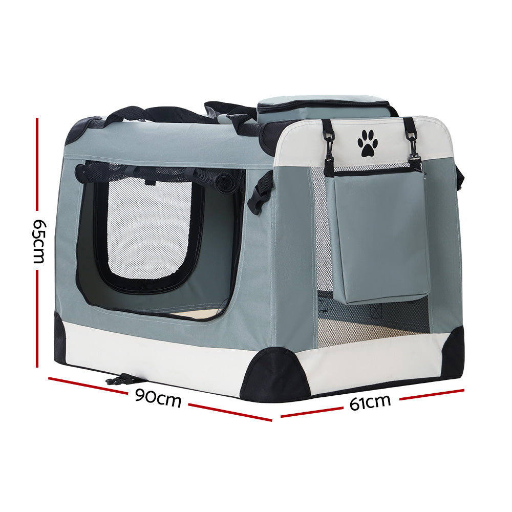 Pet Carrier Soft Crate Dog Cat Travel Portable Cage Kennel Foldable 2XL