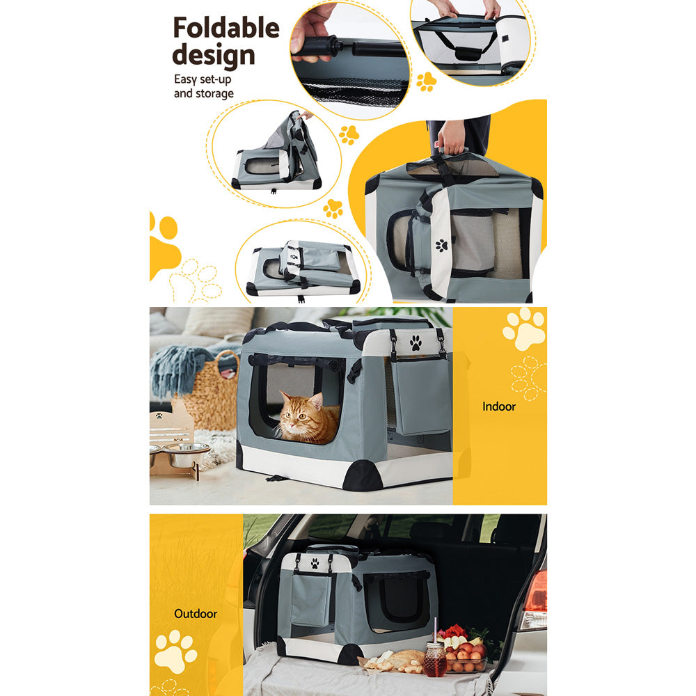 Pet Carrier Large Soft Crate Dog Cat Travel Portable Cage Kennel Foldable