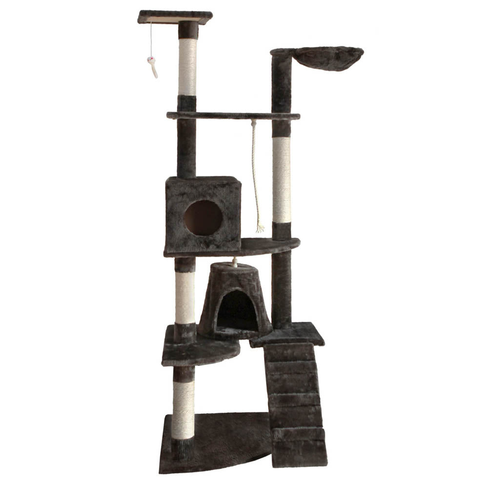 Cat Tree 193cm Trees Scratching Post Scratcher Tower Condo House Furniture Wood