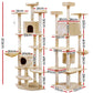 Cat Tree 203cm Trees Scratching Post Scratcher Tower Condo House Furniture Wood Beige