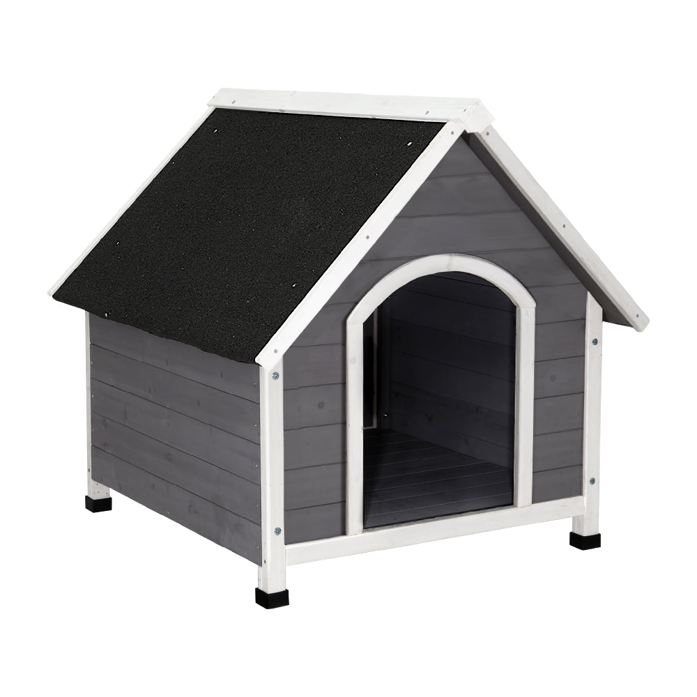 Grey Wooden Pet Kennel