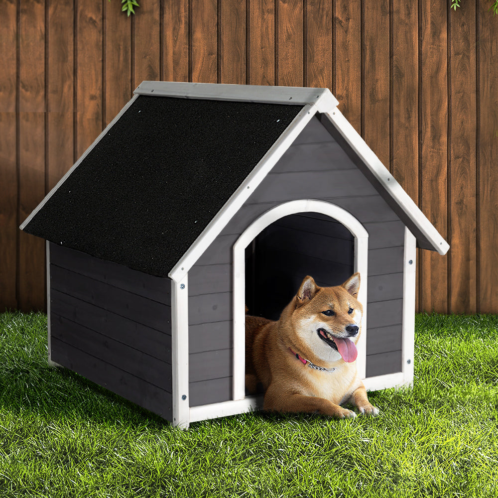 Grey Wooden Pet Kennel