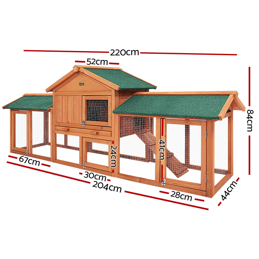 Rabbit Hutch Hutches Large Metal Run Wooden Cage Chicken Coop Guinea Pig