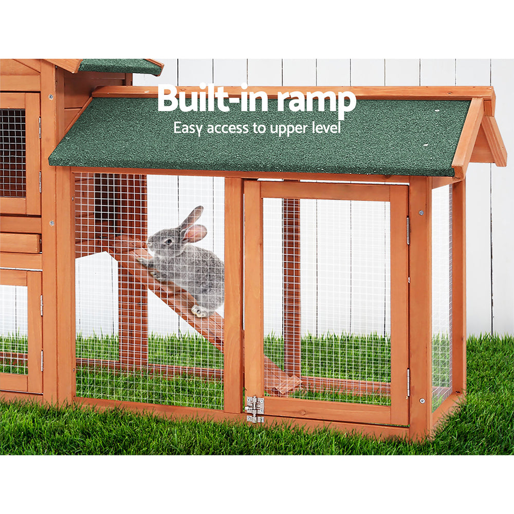 Rabbit Hutch Hutches Large Metal Run Wooden Cage Chicken Coop Guinea Pig