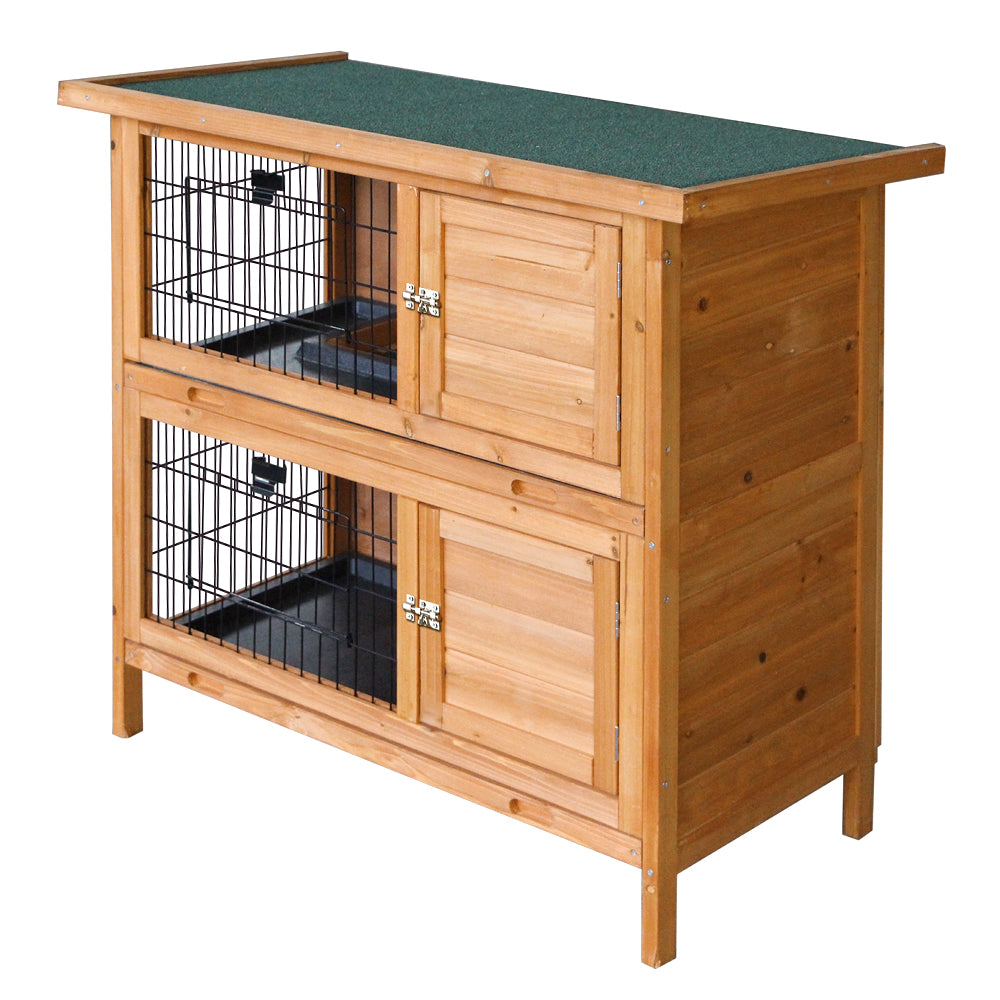 2 Storey Wooden Rabbit Hutch