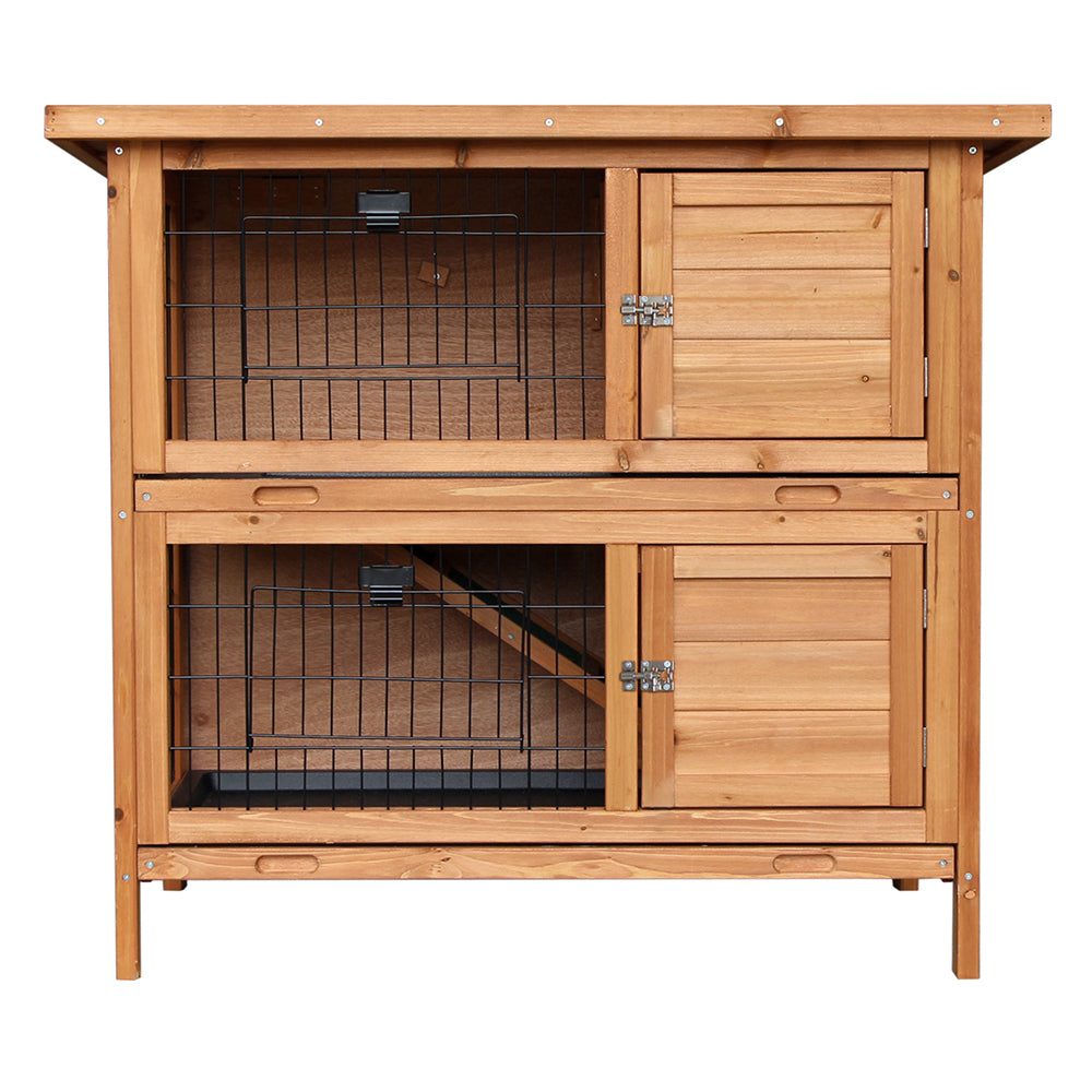 2 Storey Wooden Rabbit Hutch