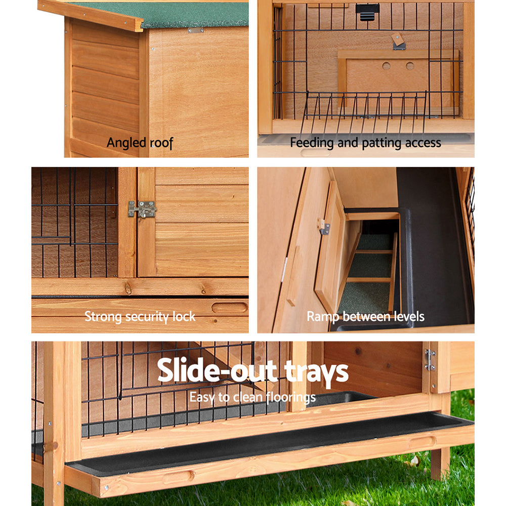 2 Storey Wooden Rabbit Hutch