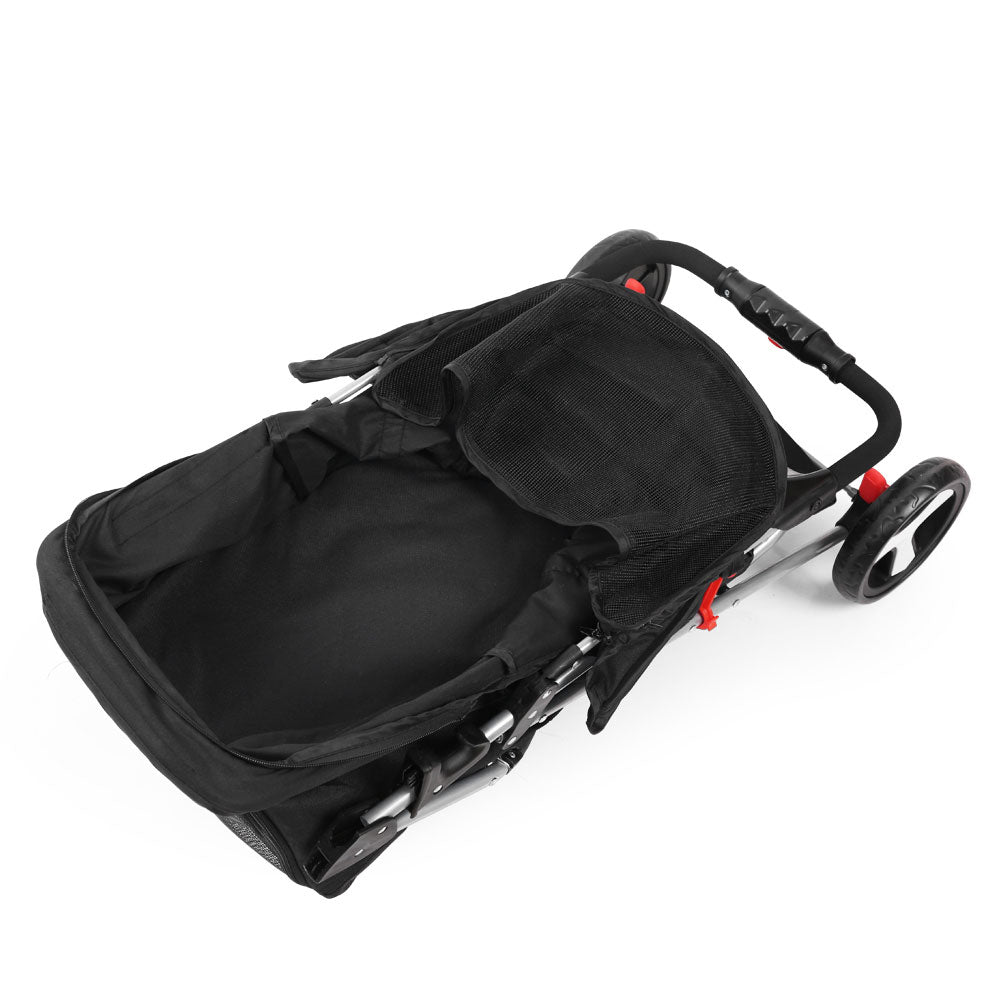 3 Wheel Pet Stroller - Black