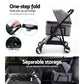 Pet Stroller Dog Carrier Foldable Pram 3 IN 1 Middle Size Grey