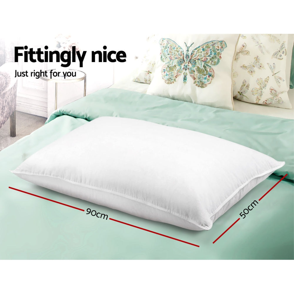 Bedding King Size 4 Pack Bed Pillow Medium X2  Firm X2 Microfibre Filing