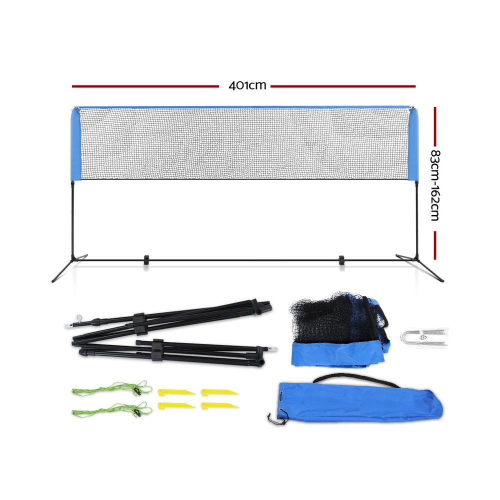 4m Badminton Tennis Net Portable Volleyball Kit Adjustable Height