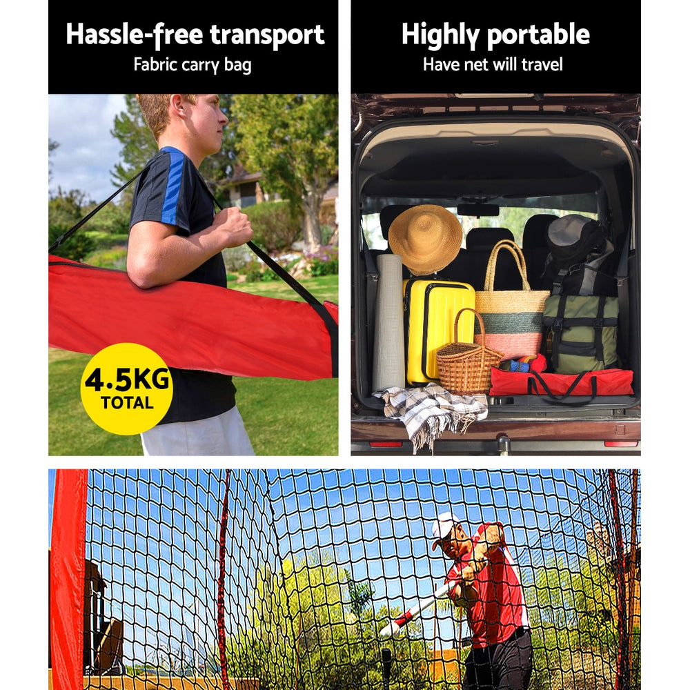 Portable Baseball Training Net Stand Softball Practice Sports Tennis