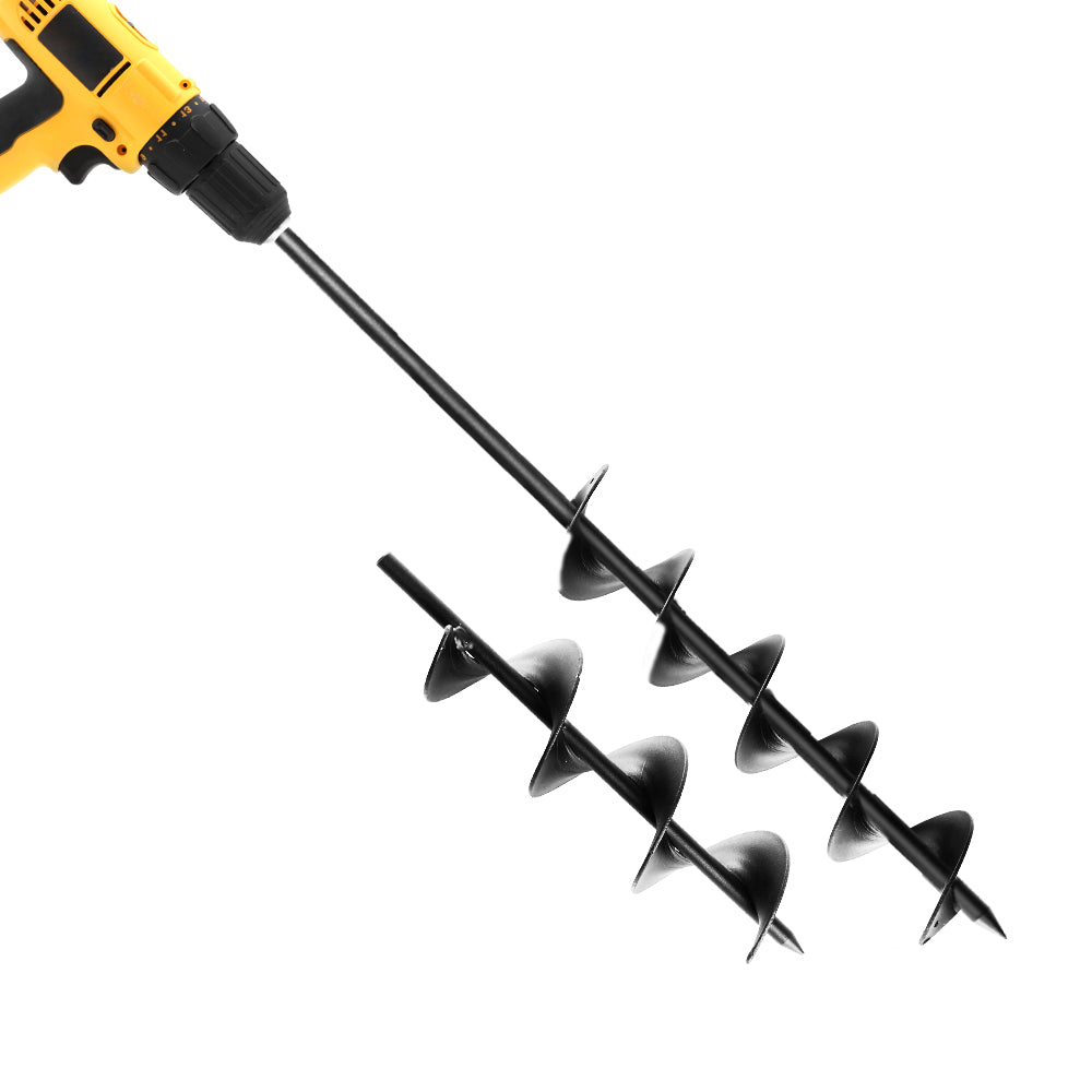 Power Garden Spiral Auger Hole Digger Earth Drill Bit Φ75x300 & 600mm