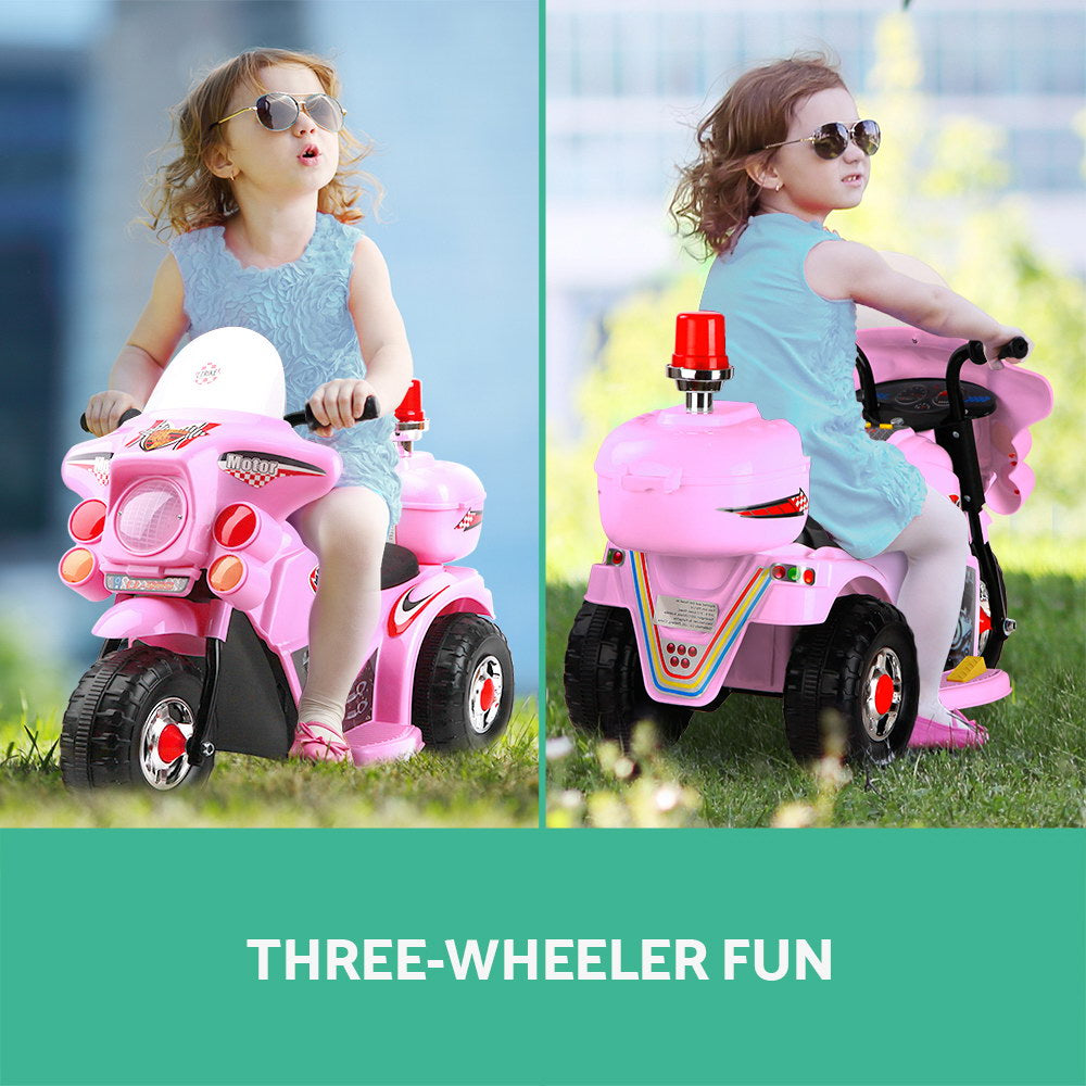 Kids Ride On Motorbike Motorcycle Car Pink