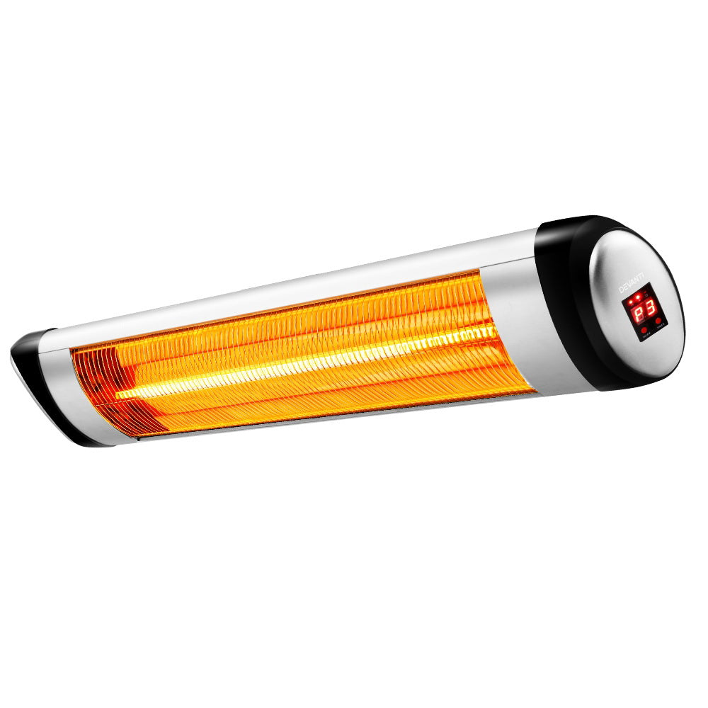 Electric Radiant Heater Patio Strip Heaters Infrared Indoor Outdoor Patio Remote Control 2000W