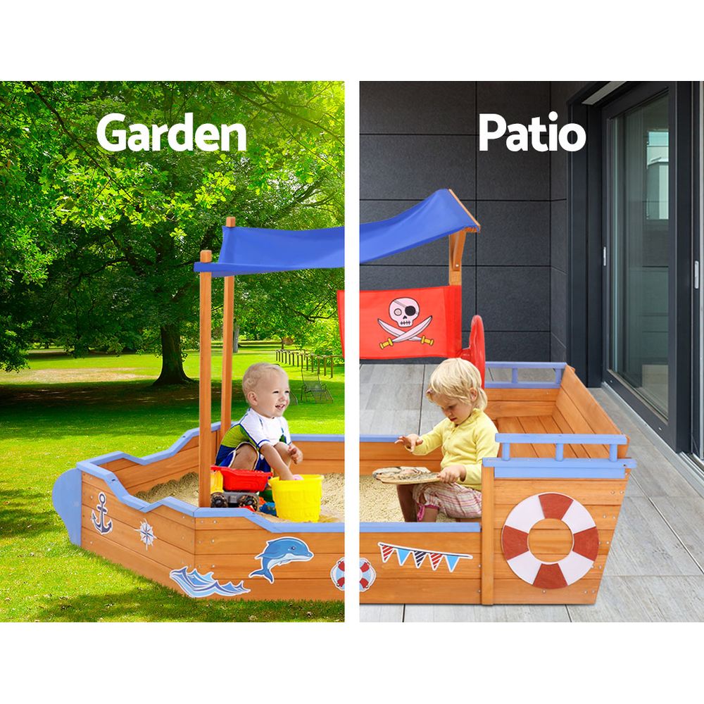 Boat Sand Pit With Canopy