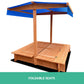 Wooden Outdoor Sand Box Set Sand Pit- Natural Wood