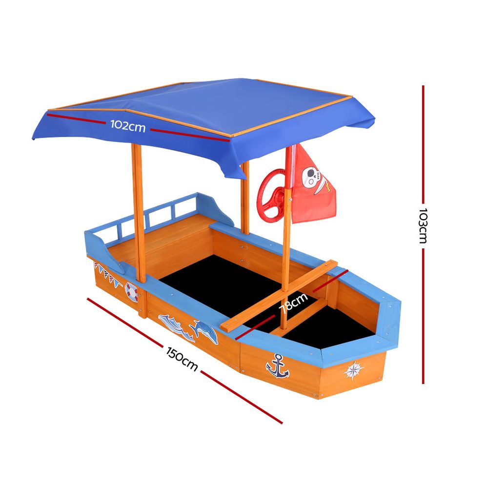 Boat-shaped Canopy Sand Pit