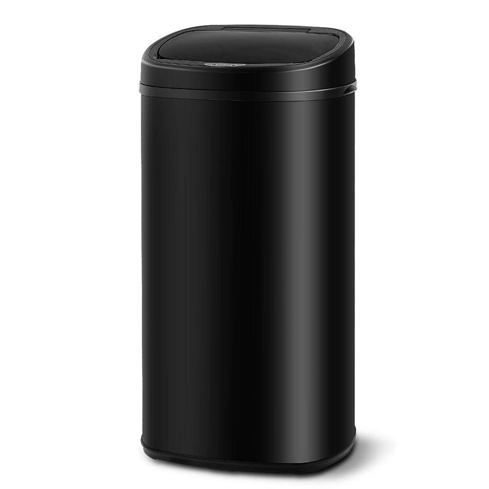 Black Motion Sensor Rubbish Bin