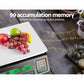 Scales Digital Accurate 40KG Weighing Kitchen Scales Platform Scales LCD Black
