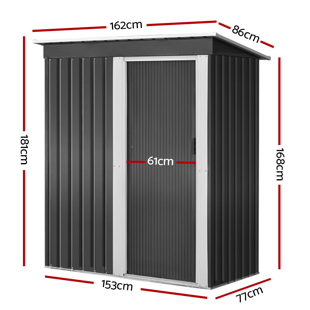 Garden Shed 1.64x0.86M Outdoor Storage Sheds Tool Workshop