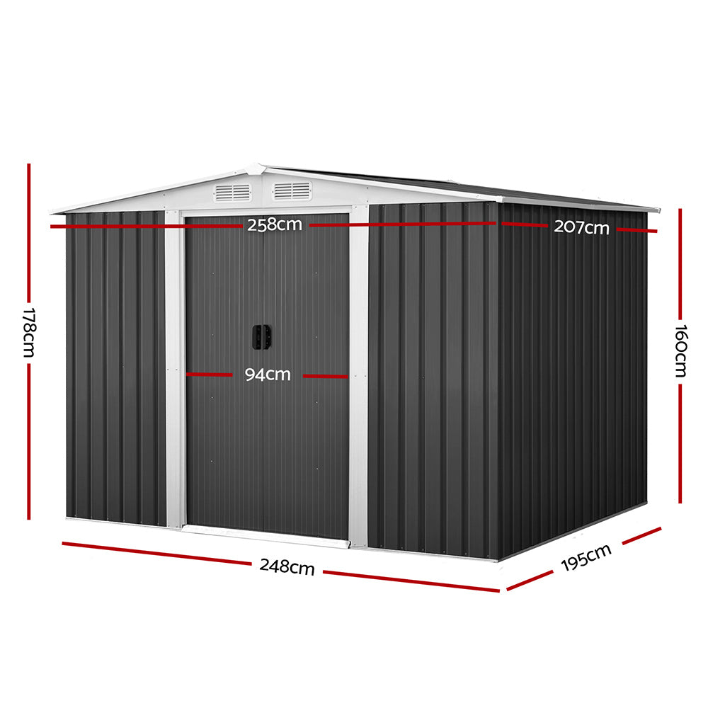 Garden Shed Outdoor Storage Sheds Tool Workshop 2.58X2.07M