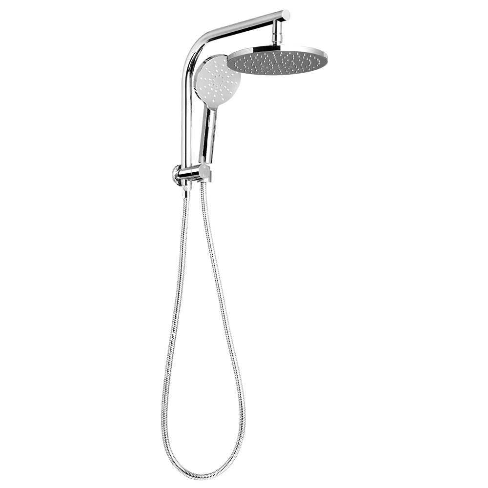 WELS 9'' Rain Shower Head Set Round Handheld High Pressure Wall Chrome